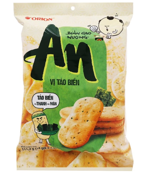 Bánh gạo AN vị tảo biển Orion ( gói x 111,3g )