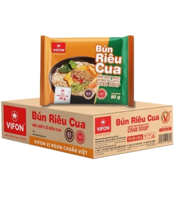 Bún riêu cua Vifon (thùng 30 gói x 80g)