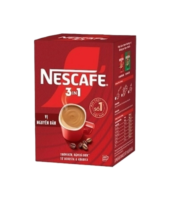 Cà Phê Nescafe 3In1 Vị Nguyên Bản -hộp 18 gói