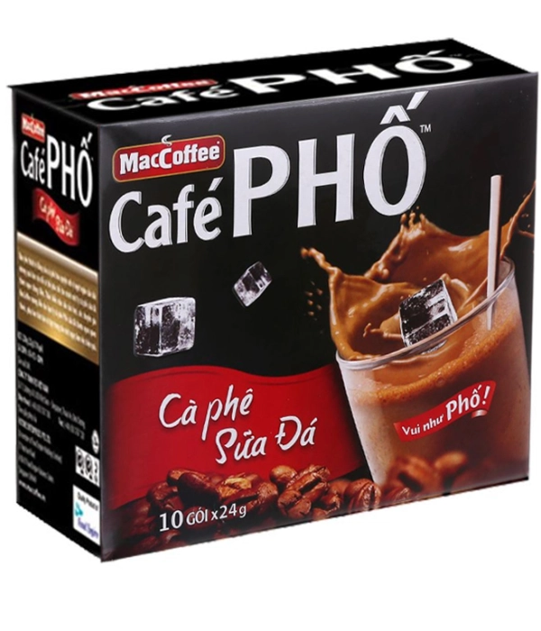 Cafe Phố sữa đá-Maccoffee (hộp 10 Gói*24g)