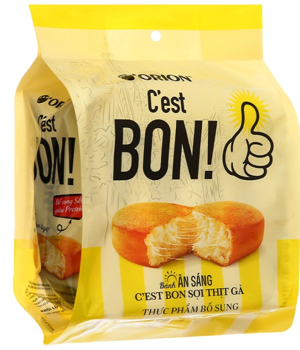 Bánh ORion C’est Bon! bánh ăn sáng sợi G’est Bon sợi thịt gà(túi x 85g)