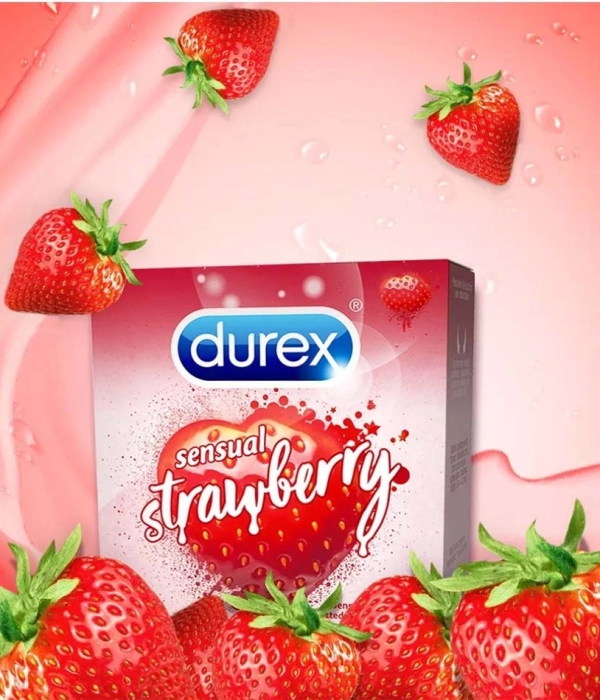 Bao cao su Durex sensual strawberry 3PCS (Hộp)