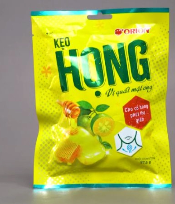 Kẹo ngậm Họng vị quất mật ong Orion ( gói x 84g )