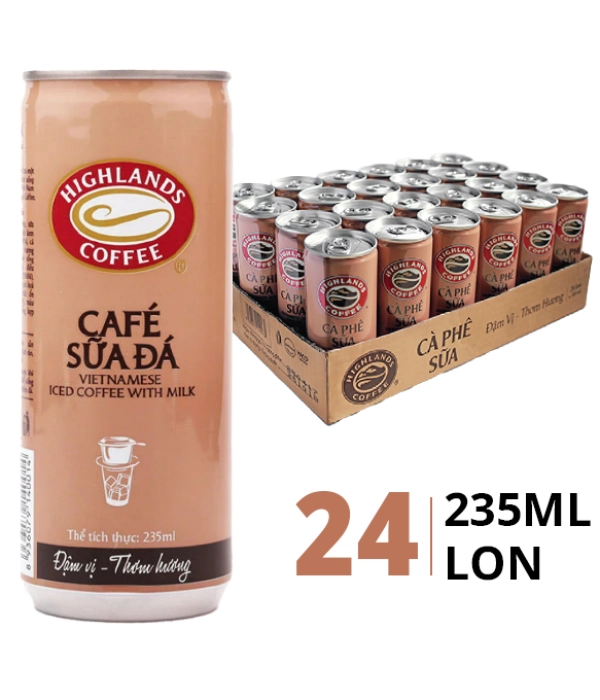 Cafe sữa Highlands Coffee (thùng 24 lon x 235ml)