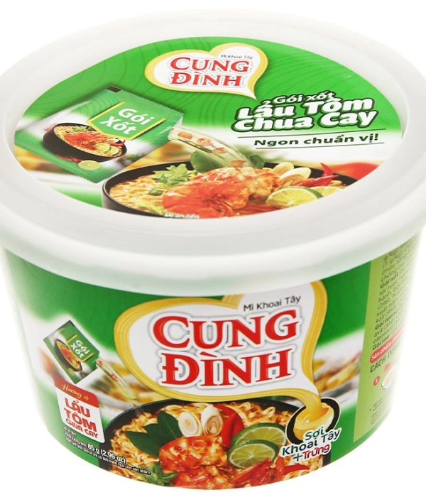 Mì khoai tây Cung Đình lẩu tôm chua cay (gói x 85g)
