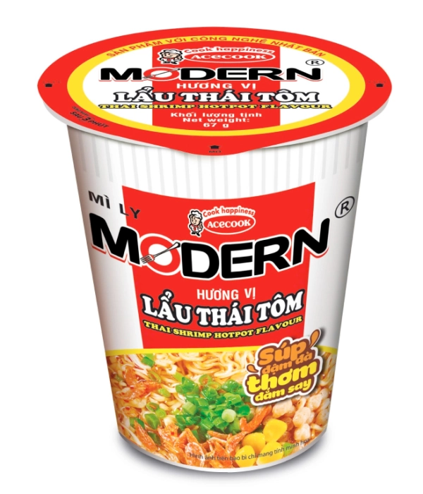 Mì ly Modern vị lẩu thái tôm (ly 65g)