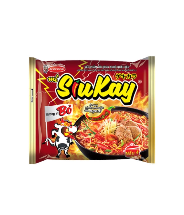 Mì Siu Kay vị bò (gói 127g)