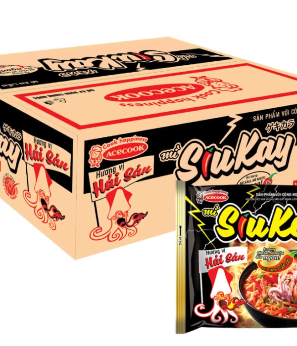 Mì Siu Kay vị hải sản (thùng 24 gói x 128g)
