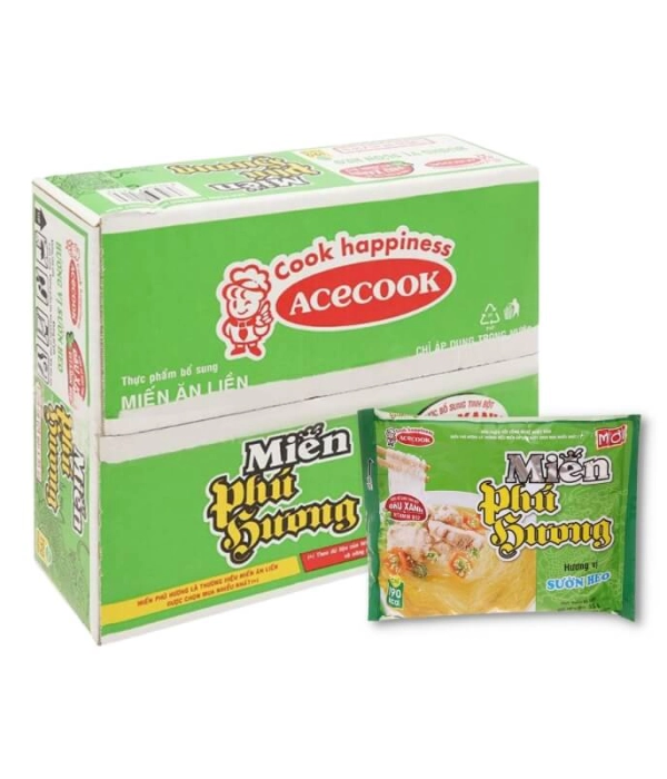 Miến Phú Hương vị sườn heo (thùng 24 gói x 58g)