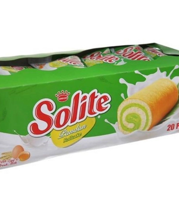 Bánh bông lan Solite Kinh Đô vị lá dứa (hộp 20 cái x 360g)