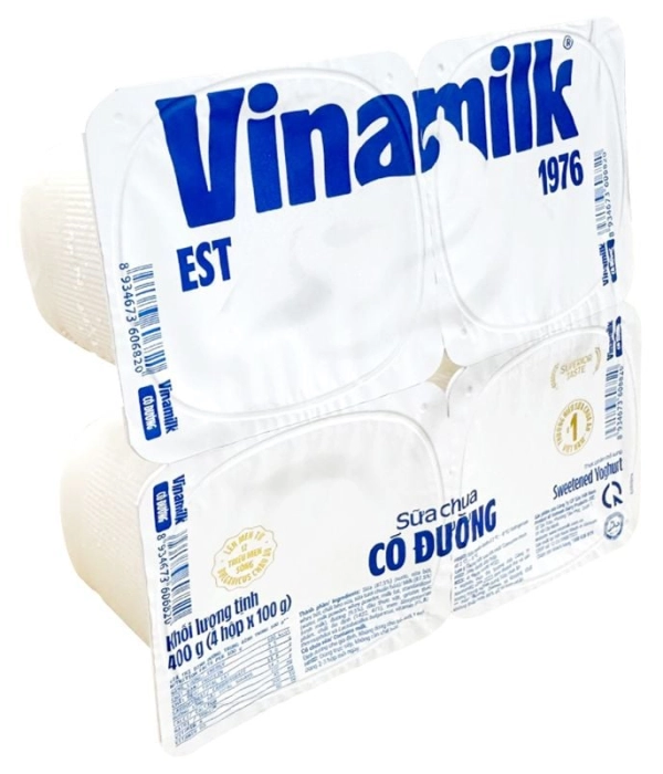 Sữa chua có đường Vinamilk (vỉ 4 hộp x 100g)