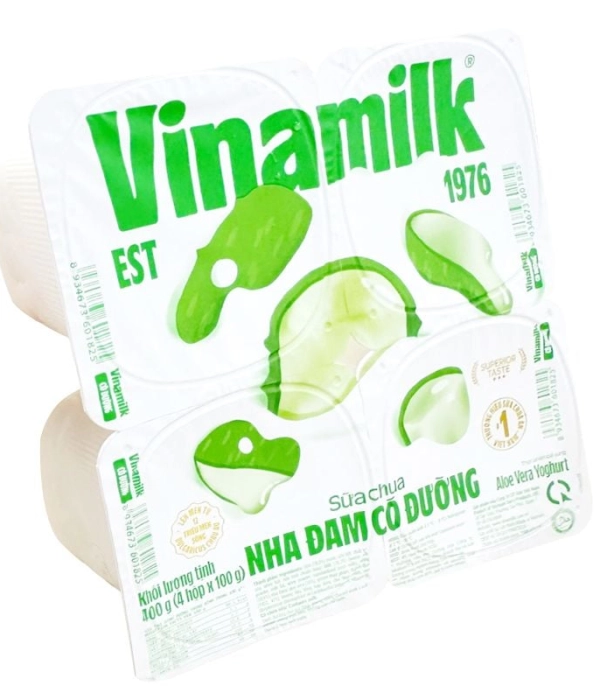 Sữa chua Vinamilk nha đam 100g (vỉ 4 hộp x 100g)