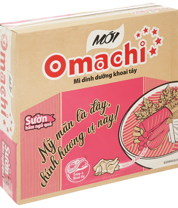 Mì omachi sườn hầm ngũ quả (thùng 30 gói x 80g)