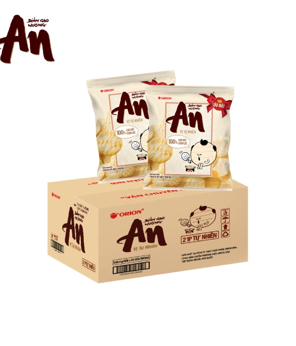 Bánh gạo An vị tự nhiên orion 151,2g ( 20 gói x thùng )