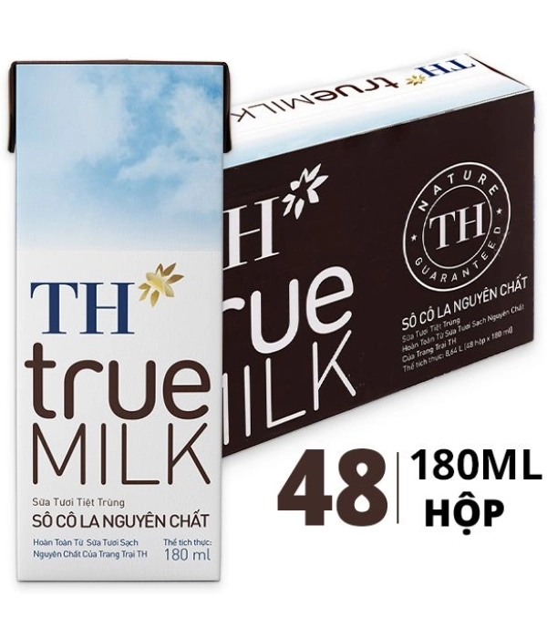 Sữa TH True Milk socola nguyên chất ̣(thùng 12 lốc x 180ml)