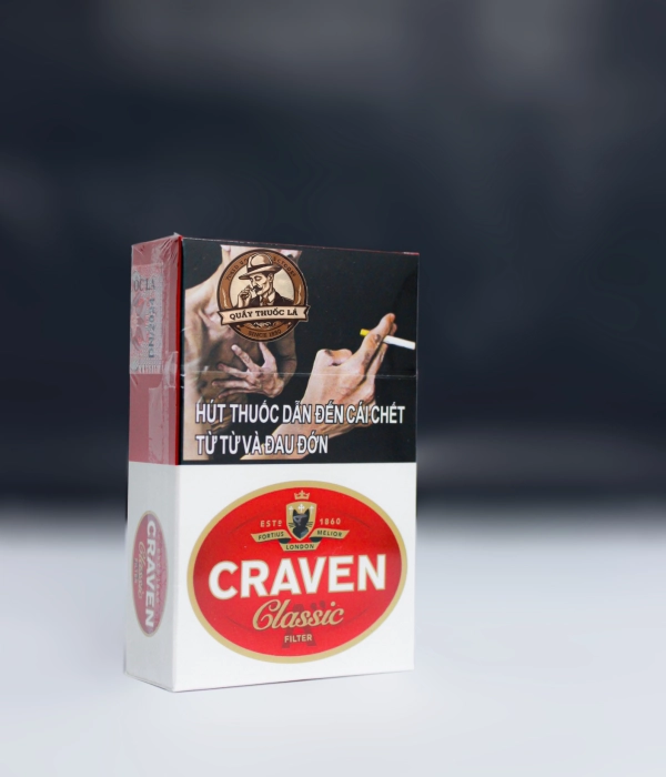 Thuốc lá Craven Classic mèo đỏ (cây 10 bao)