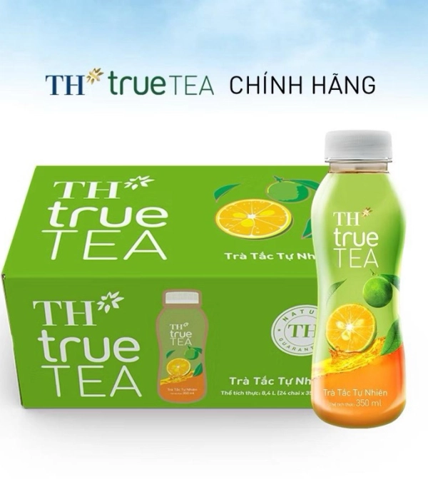  Nước TH True Tea trà xanh vị chanh tự nhiên (thùng 24 chai x 350ml)