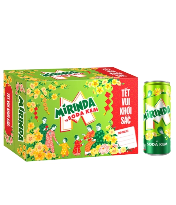 Nước ngọt Mirinda vị soda kem ( thùng 24 lon x 320ml )
